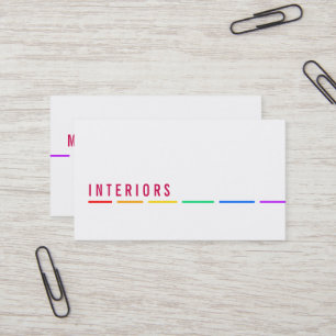 Minimal Rainbow businesscards Business Card