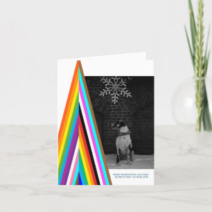 Minimal Rainbow Christmas Holiday Card
