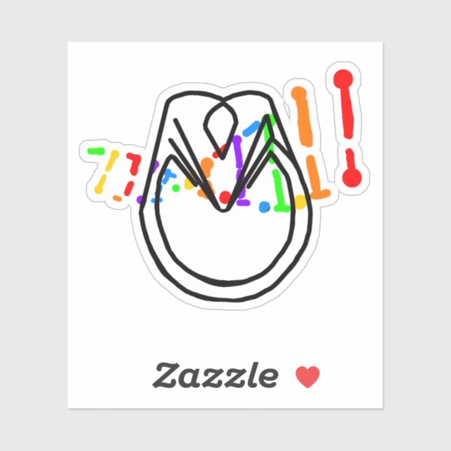 Minimal Rainbow DNA & Horse Hoof Vinyl Sticker (Sheet)