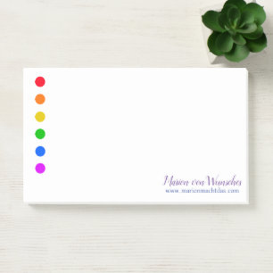 Minimal Rainbow Dots Line Template Notes