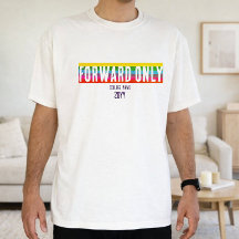Minimal Rainbow Forward Only Graduation Shirt