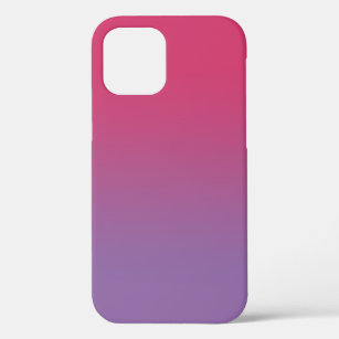 Minimal Raspberry Pink to Purple Gradient iPhone 12 Case
