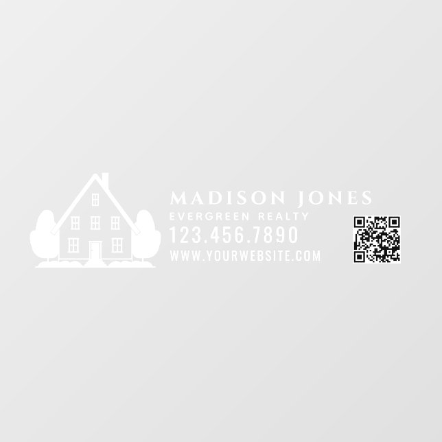 Minimal Real Estate Agent Rustic House Car QR Code (Sheet)