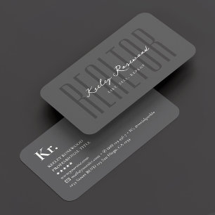 Minimal Realtor Real Estate Mortgage Grey Business Card