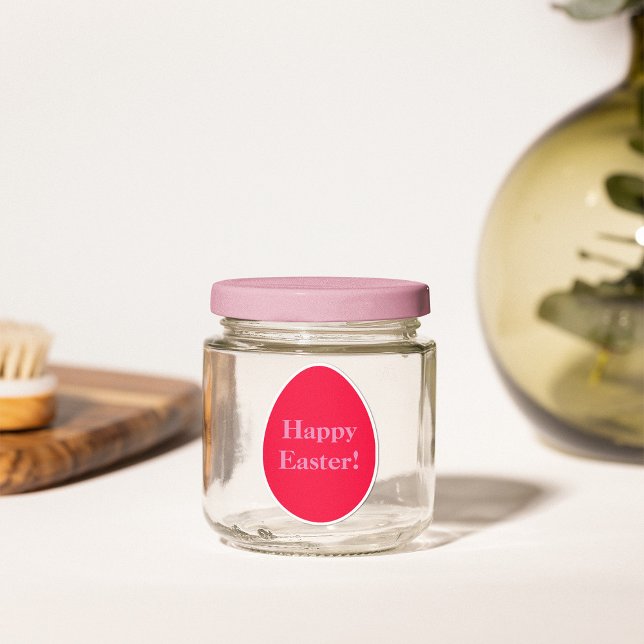 Minimal red and pink egg Easter Sticker (Creator Uploaded)