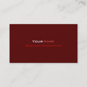 Minimal Red Business Card