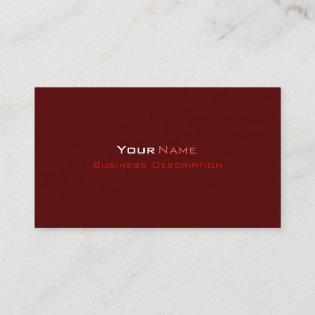Minimal Red Business Card (Front)