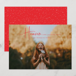 Minimal Red Religious Holiday Photo Card