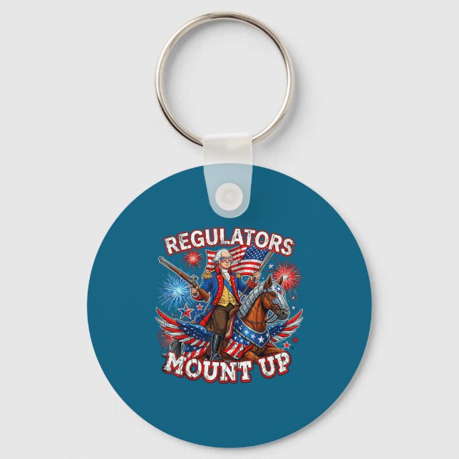 Minimal Regulators Mount Up George Washington Key Ring (Front)