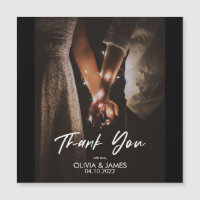 Minimal Replace Your Photo Flat Thank You Postcard