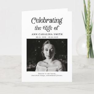 Minimal Retro Funeral Order of Service Programme
