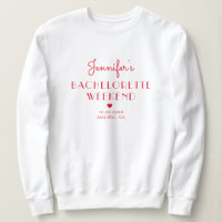 Minimal Retro Red & Pink Personalised Bachelorette