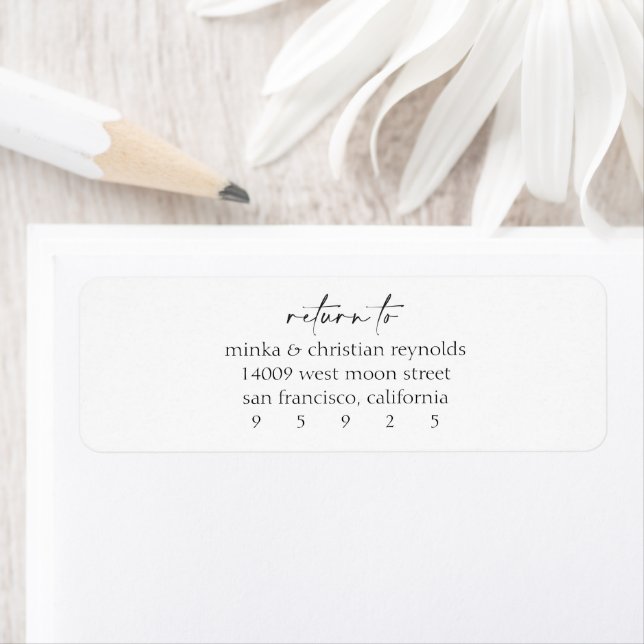 Minimal Return Address Labels Invitation Mailing (Insitu)