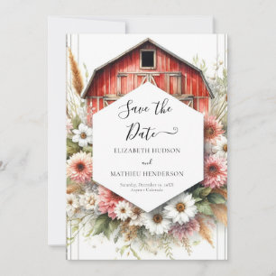 Minimal Romance Barnyard Wedding Save The Date
