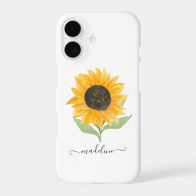 Minimal Rustic Sunflower Personalised Name Script (Back)