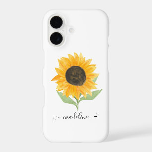 Minimal Rustic Sunflower Personalized Name Script
