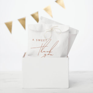 Minimal Rustic Terracotta Sweet Thank You Wedding Favour Bags