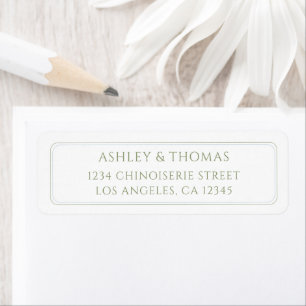 Minimal Sage Blue Return Address