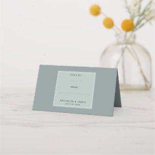 Minimal Sage Green Table Number Place Card