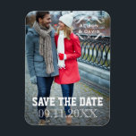 Minimal Save the Date simple wedding photo Magnet<br><div class="desc">Minimalist Save the Date simple wedding photo flexible magnet featuring the words “Save the Date” and your date, your names in a vintage decorative frame and your coloured photo. This modern design is perfect for your Save the Date announcement. It is a completely customisable template design perfect for a contemporary...</div>