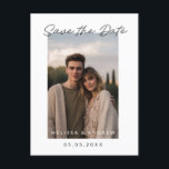 Minimal Save the Date With Scripted lettering Announcement Postcard<br><div class="desc">Minimal Save the Date With Scripted lettering</div>