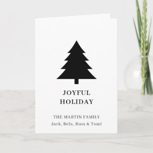 Minimal Scandinavian Christmas Tree Modern Holiday Card