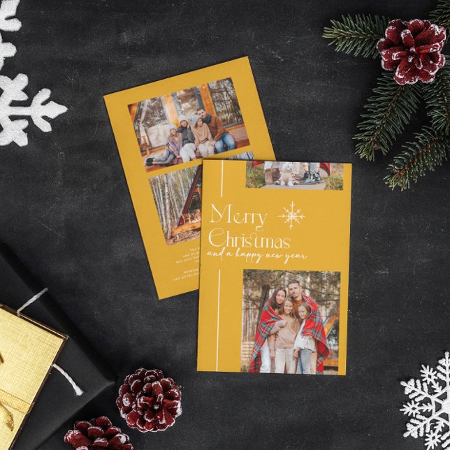 Minimal Scrapbook | Christmas Holiday 3 Photo Card (Creator Uploaded)