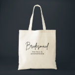 Minimal Script Bridesmaid  Personalised Tote Bag<br><div class="desc">The Minimal Script Bridesmaid Personalised Tote Bag is a stylish and functional accessory for your bridal party. Featuring elegant script and a customisable touch,  it’s perfect for carrying wedding-day essentials and a thoughtful keepsake.</div>
