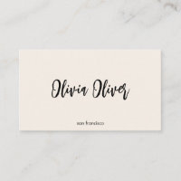 Minimal Script Calligraphy Ivory Cream Chic Modern