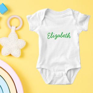 Minimal Script Custom Name Baby Bodysuit