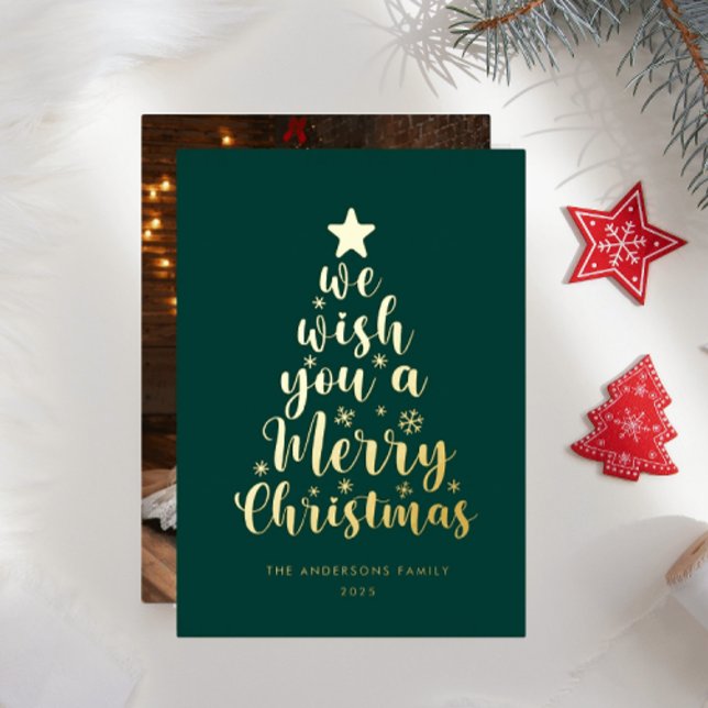 Minimal Script Deep Green Merry Christmas  (Creator Uploaded)