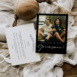 Minimal Script Groomsman Proposal Card with Photo<br><div class="desc">Pop the question with this sharp groomsman proposal card! Easily add your own square photo,  edit the name on the front,  and add a personal message on the back - then add to cart!</div>