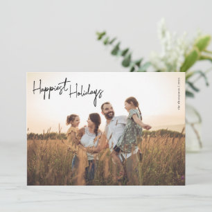 Minimal Script Holiday Photo Card