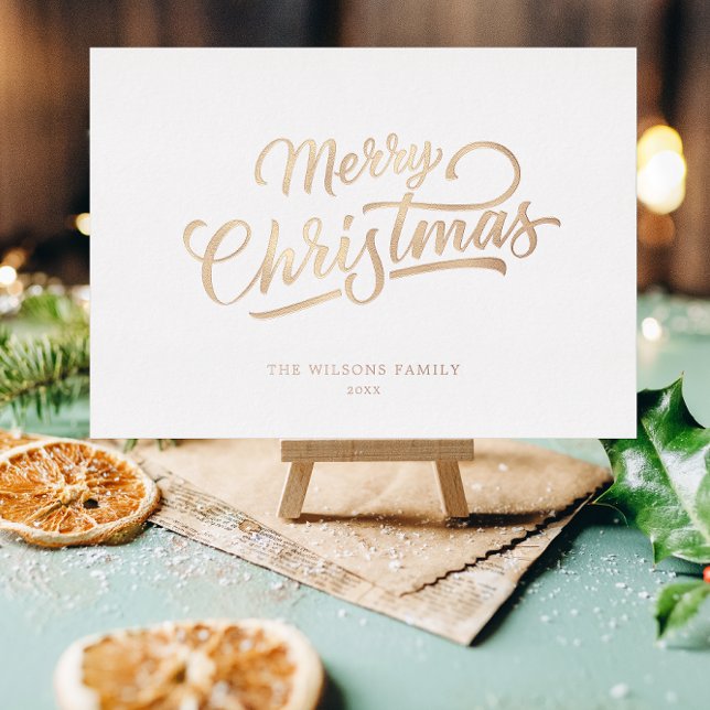 Minimal Script Merry Christmas Gold Foil (Creator Uploaded)