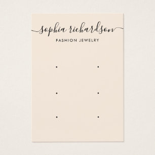 Minimal Script modern 3 Earring Display card