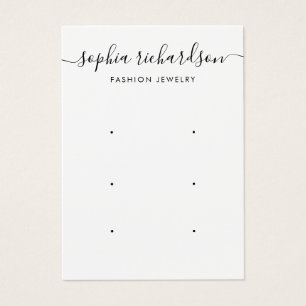 Minimal Script modern 3 Earring Display card