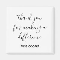 Minimal Script Monogram Teacher Thank You 