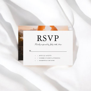 Minimal Script Photo Wedding RSVP