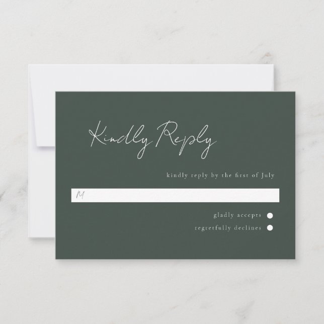 Minimal Script Rsvp Card (Front)