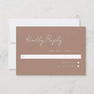 Minimal Script Rsvp Card