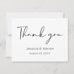 Minimal Script Thank You Card