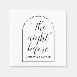 Minimal Script The Night Before Napkins