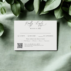 Minimal Script Traditional QR Code RSVP