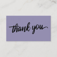 Minimal Script Typography Dusty Purple Thank You