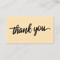 Minimal Script Typography Light Peach Thank You