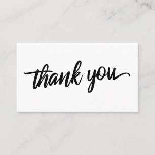 Minimal Script Typography Thank You Insert Card