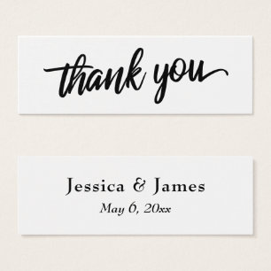 Minimal Script Typography Thank You Wedding Favour