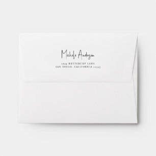 Minimal Script Typography Wedding Envelope