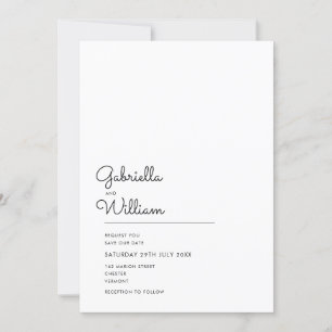 Minimal Script Your Photo Save the Date Invitation