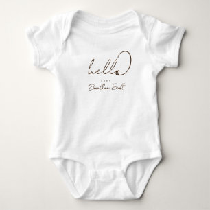Minimal Scripted Hello Baby  Bodysuit